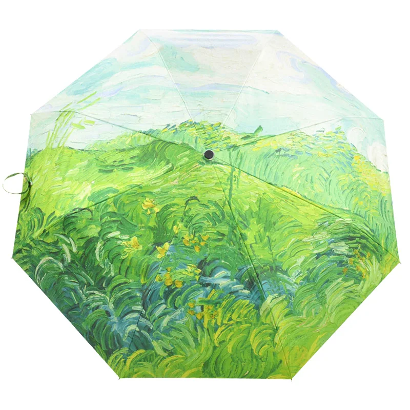 Van Gogh Oil Umbrella Automatic Black Coating Women Windproof Three-folding Umbrella Rain Paraguas Umbrella Female Parasol
Van Gogh Oil Umbrella Automatic Black Coating Women Windproof Three-folding Umbrella Rain Paraguas Umbrella Female Parasol