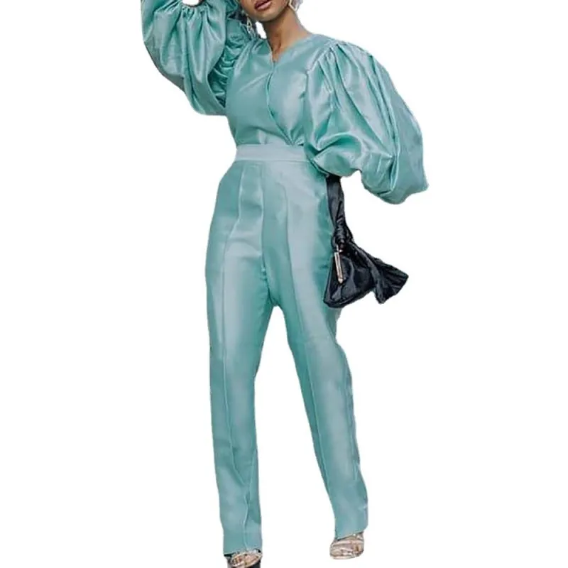 Jumpsuit African Clothes Women Lantern Sleeve V Neck Straight Playsuit 2021 Autumn New Solid Elegant African Office Lady Rompers
Jumpsuit African Clothes Women Lantern Sleeve V Neck Straight Playsuit 2021 Autumn New Solid Elegant African Office Lady Rompers