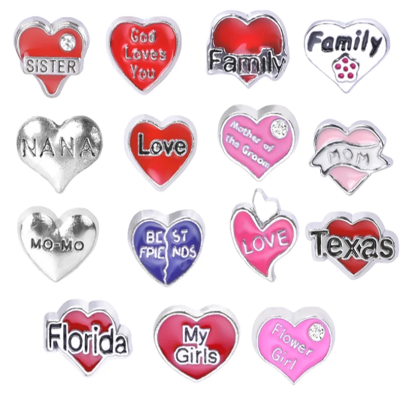 20Pcs Heart Shaped Letter Nana Momo Mom Sister Floating Charms Love Word Family Dangle Charms Inside Glass Locket Jewelry
20Pcs Heart Shaped Letter Nana Momo Mom Sister Floating Charms Love Word Family Dangle Charms Inside Glass Locket Jewelry