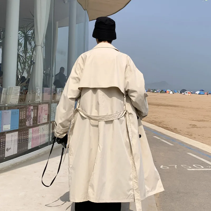 2021 Men's Wear Spring New Double-breasted Long Over-knee Trench Coat Overisze Windbreaker With Belt Tide Base Coat
2021 Men's Wear Spring New Double-breasted Long Over-knee Trench Coat Overisze Windbreaker With Belt Tide Base Coat