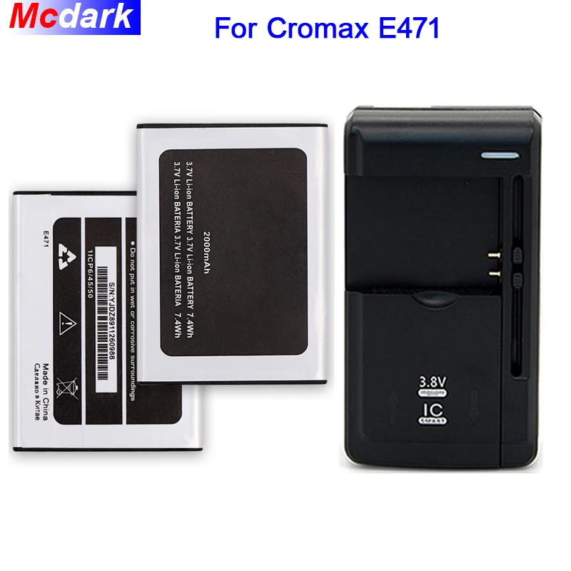 Mcdark лот = 1 шт. Новые 2000 мА/ч E471 Замена Батарея для Cromax мА/ч. аккумулятор мобильный