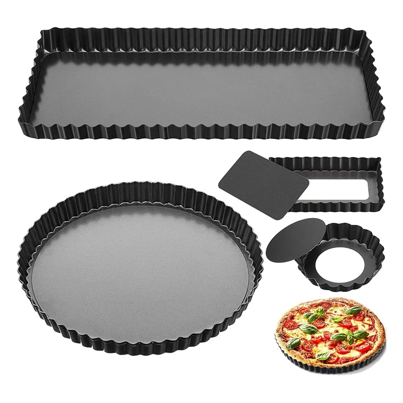 Сковорода для пирога со съемным дном, 4 шт. прямоугольная и круглая сковорода для пирога, антипригарная сковорода для приготовления пищи-ABUX
Сковорода для пирога со съемным дном, 4 шт. прямоугольная и круглая сковорода для пирога, антипригарная сковорода для приготовления пищи-ABUX