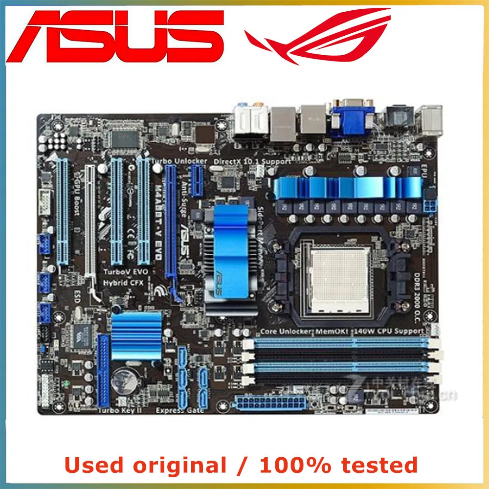 Материнская плата для AMD 870 880G 880 AM3 ASUS M4A88T-V EVO компьютерная розетка X4 955 640 DDR3 б/у