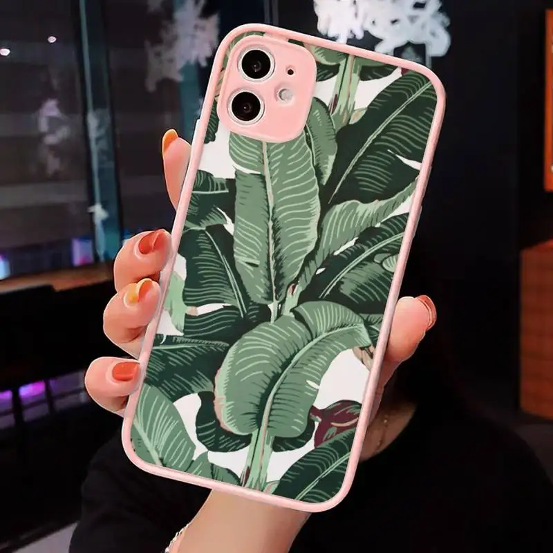 Banana leaf Phone Case Matte Transparent for iPhone 7 8 11 12 s mini pro X XS XR MAX Plus cover funda
Banana leaf Phone Case Matte Transparent for iPhone 7 8 11 12 s mini pro X XS XR MAX Plus cover funda
