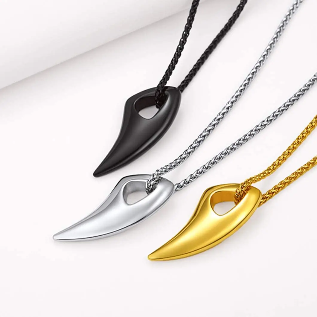 Richsteel Wolf Teeth Pendant Necklace for Men 316 Stainless Steel/18K Gold Plated/Black Viking Wolf Nordic Jewelry
Richsteel Wolf Teeth Pendant Necklace for Men 316 Stainless Steel/18K Gold Plated/Black Viking Wolf Nordic Jewelry