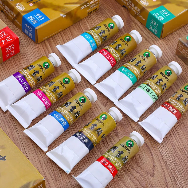Chinese Painting Pigment Meticulous Ink Paste Watercolor Paint Student/beginner Supplies Watercolors |