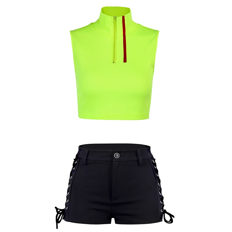Hip Hop Dance Wear For Women Sexy Gogo Dancer Outfits DJ DS Clothing Jazz Dance Clothes Stage Costume Green Crop Tops DL7057 
Hip Hop Dance Wear For Women Sexy Gogo Dancer Outfits DJ DS Clothing Jazz Dance Clothes Stage Costume Green Crop Tops DL7057