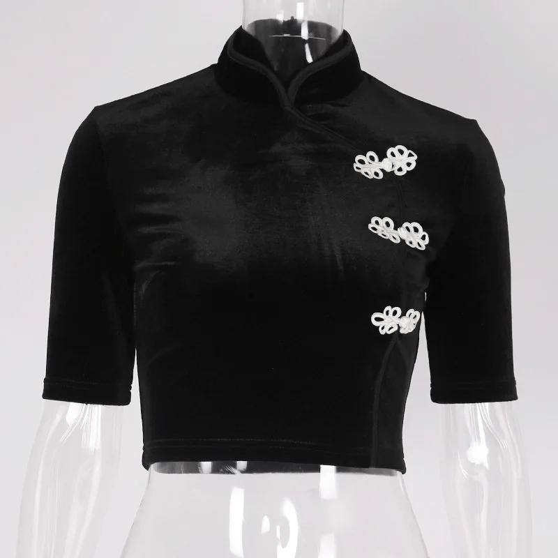 Chinese Traditional Style Crop Top for Women Female Summer Short Sleeve T Shirt Tang Suit Croptop Tshirt Tee Clothes Clothing
Chinese Traditional Style Crop Top for Women Female Summer Short Sleeve T Shirt Tang Suit Croptop Tshirt Tee Clothes Clothing
