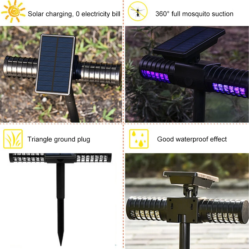 Outdoor Solar Mosquito Killer Lamp 365nm UV LED Electric Bug Zapper Waterproof Anti Mosquito Light Garden Lawn Mosquito Trap
Outdoor Solar Mosquito Killer Lamp 365nm UV LED Electric Bug Zapper Waterproof Anti Mosquito Light Garden Lawn Mosquito Trap