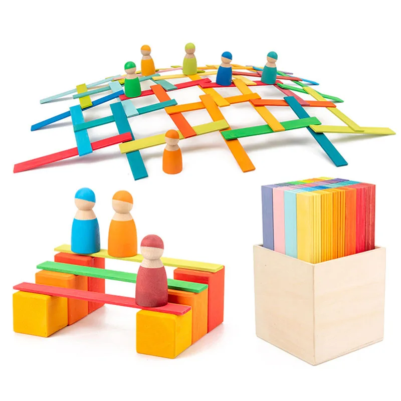 100PCS Children Rainbow Stacker Wooden Toys Balance Learning Building Blocks Creative Montessori Educational Toy Kids Gifts
100PCS Children Rainbow Stacker Wooden Toys Balance Learning Building Blocks Creative Montessori Educational Toy Kids Gifts