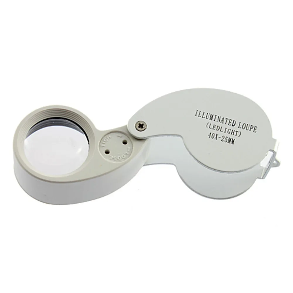 Lupe Lupe 40X 25mm 40X25mm 40x25 Juwelier LED Licht Glas Lupe Tragbare Beleuchtet Lupe Falten drop schiff
Lupe Lupe 40X 25mm 40X25mm 40x25 Juwelier LED Licht Glas Lupe Tragbare Beleuchtet Lupe Falten drop schiff