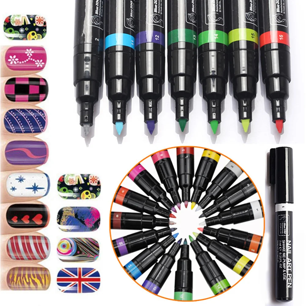 16pcs 16 Colors Nail Pens 3D Nail Art Design Pen UV Dotting Drawing Painting Pen Salon Nail Pens Nail Art Tool(Assorted Colors)
16pcs 16 Colors Nail Pens 3D Nail Art Design Pen UV Dotting Drawing Painting Pen Salon Nail Pens Nail Art Tool(Assorted Colors)