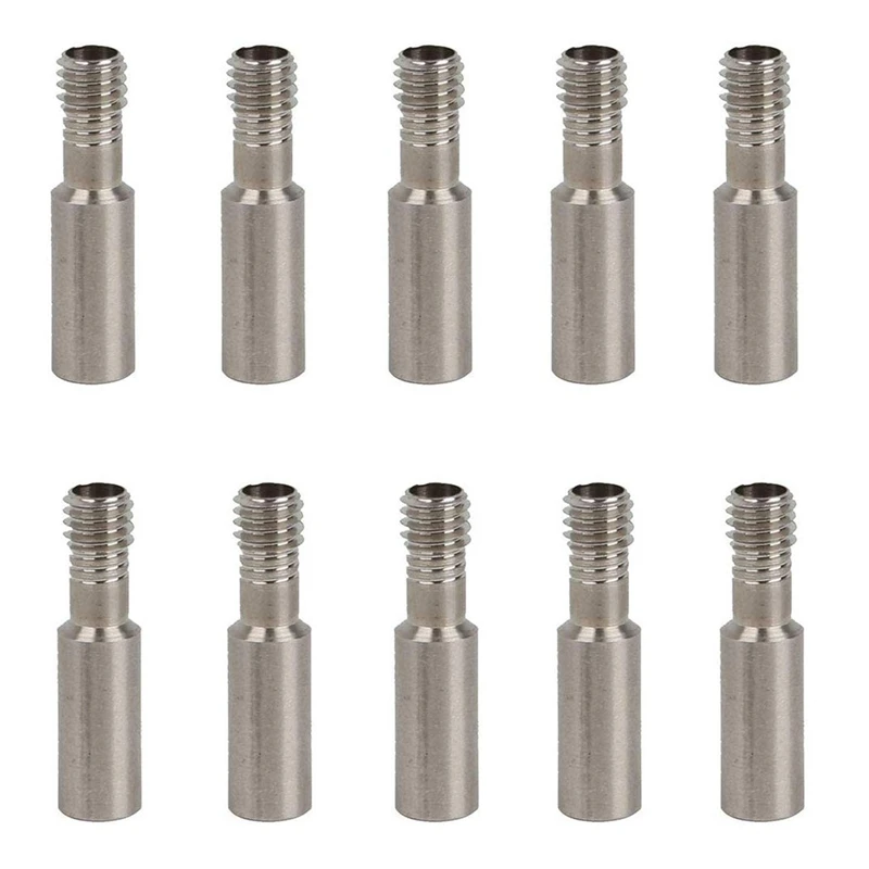 10 Pack Heatbreak Throat Compatible for Creality CR-10 CR-10S S4 S5 Ender 3 / Pro Series 3D Printer Hotend Extruder
10 Pack Heatbreak Throat Compatible for Creality CR-10 CR-10S S4 S5 Ender 3 / Pro Series 3D Printer Hotend Extruder