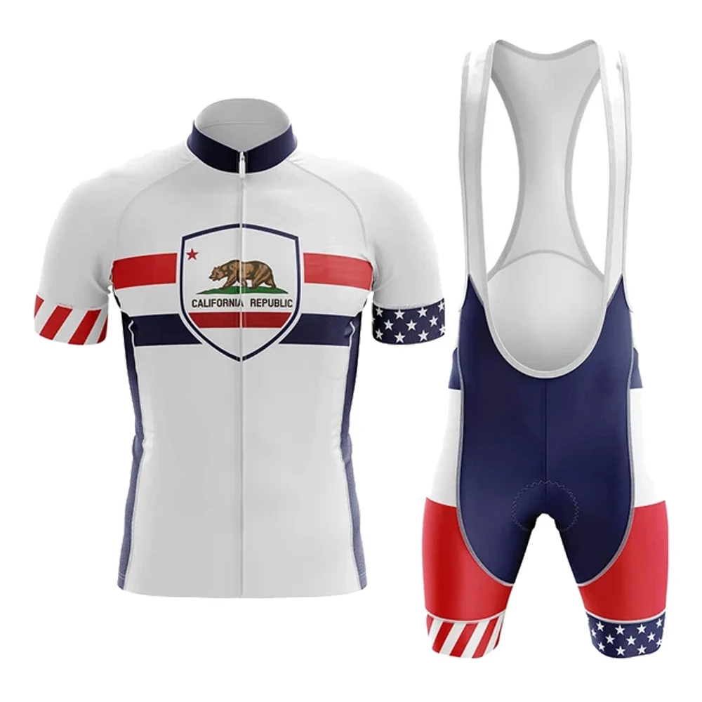 CALIFORNIA Republic V9 Cycling Jersey Set Maillot Ciclismo Hombre Short Sleeve Bike Clothing Bib Shorts Gel Breathable Pad MTB
CALIFORNIA Republic V9 Cycling Jersey Set Maillot Ciclismo Hombre Short Sleeve Bike Clothing Bib Shorts Gel Breathable Pad MTB