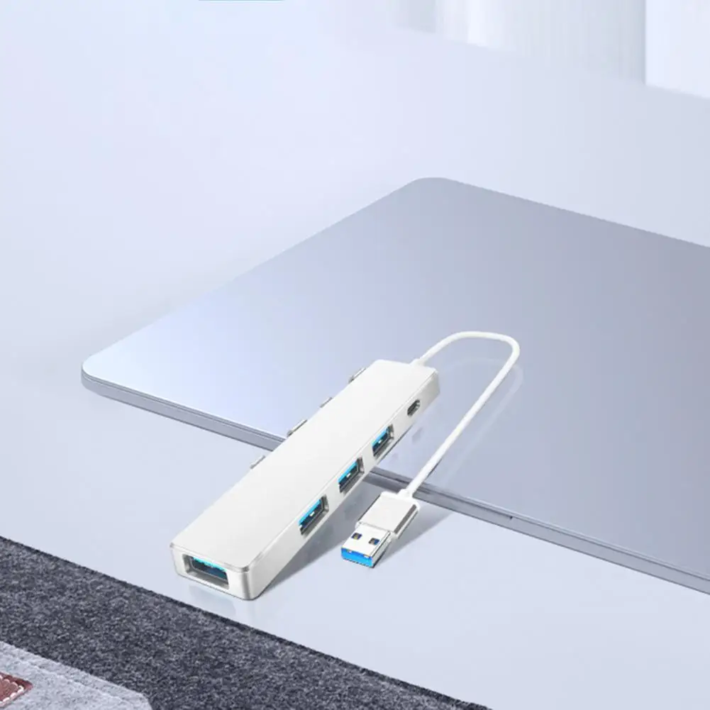 

Кабель хаб 4-в-1 Тип-C Мощность-поставить Интерфейс 4 Порты USB3.0 расширения док-станция для ноутбука