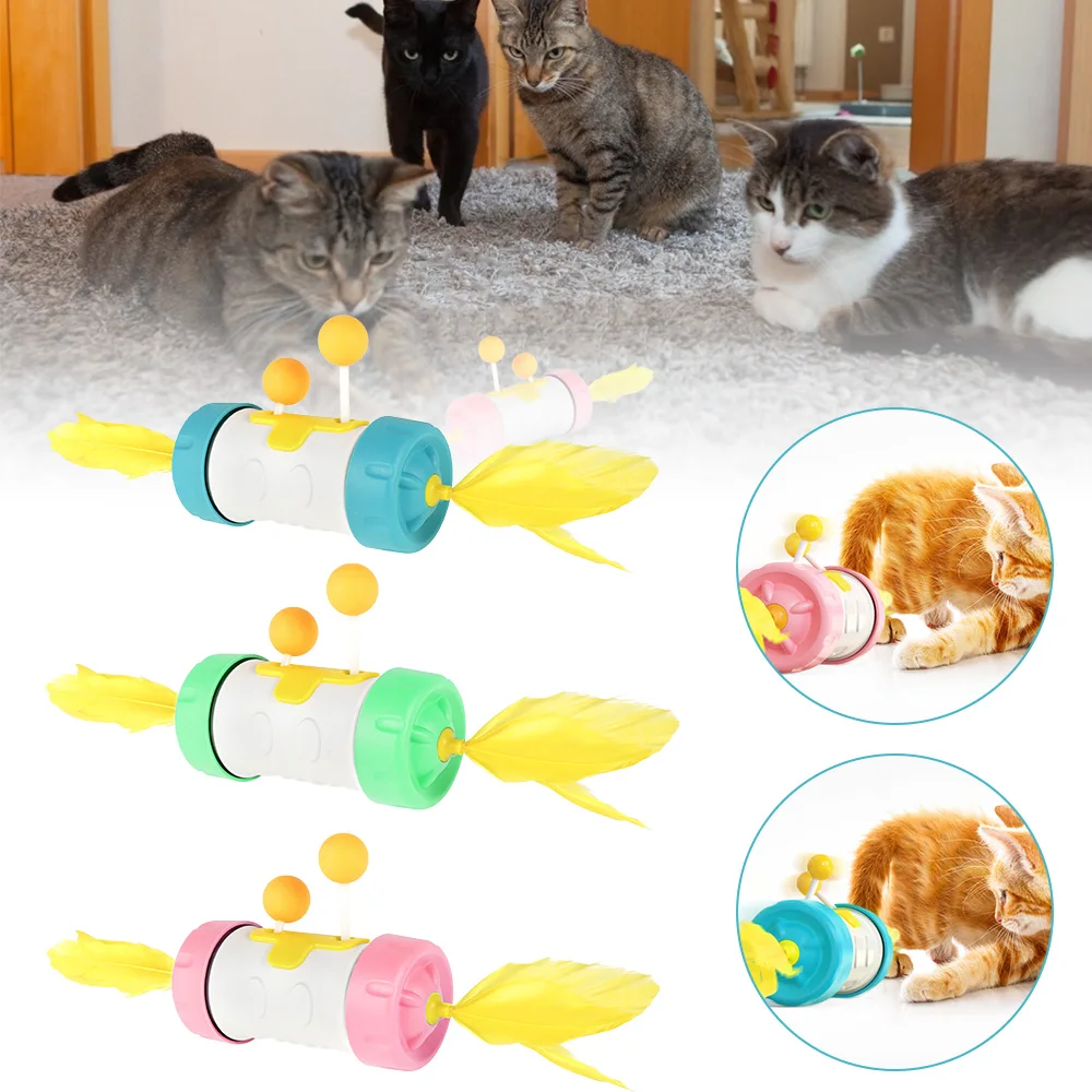 Pets Cat Interactive Toy Automatic Cat Feather Toys No-Electronic Move 360 Degree Rotating Cat Ball Toy for Indoor Cat Supplies
Pets Cat Interactive Toy Automatic Cat Feather Toys No-Electronic Move 360 Degree Rotating Cat Ball Toy for Indoor Cat Supplies