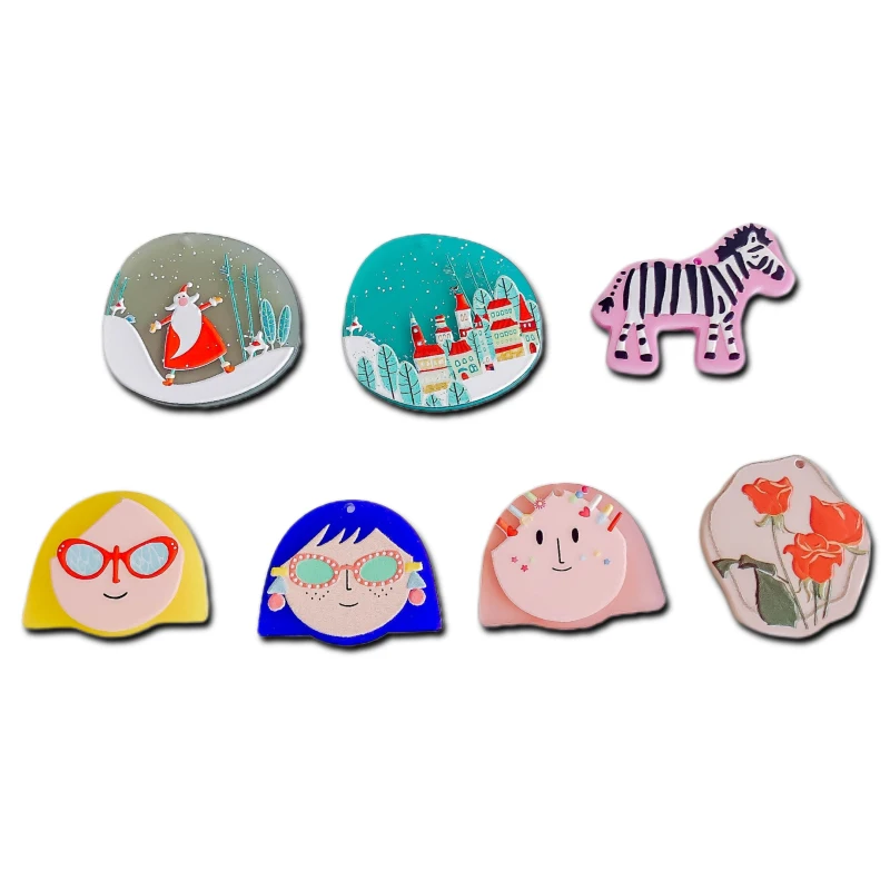 Acrylic Plastic Face Flatback Pendant Earring Accessories Eardrop Necklace Charms DIY Material Jewelry Making Supplies 8pcs
Acrylic Plastic Face Flatback Pendant Earring Accessories Eardrop Necklace Charms DIY Material Jewelry Making Supplies 8pcs