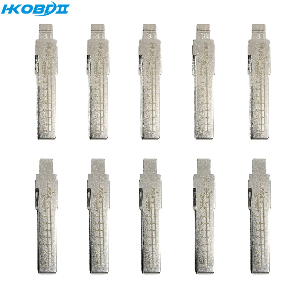 HKOBDII 10/50/100 шт HU66 для Cayenne Bugatti Uncut #31 NO.31 Blade 31 2 в 1 LiShi Автомобильный ключ лезвие со