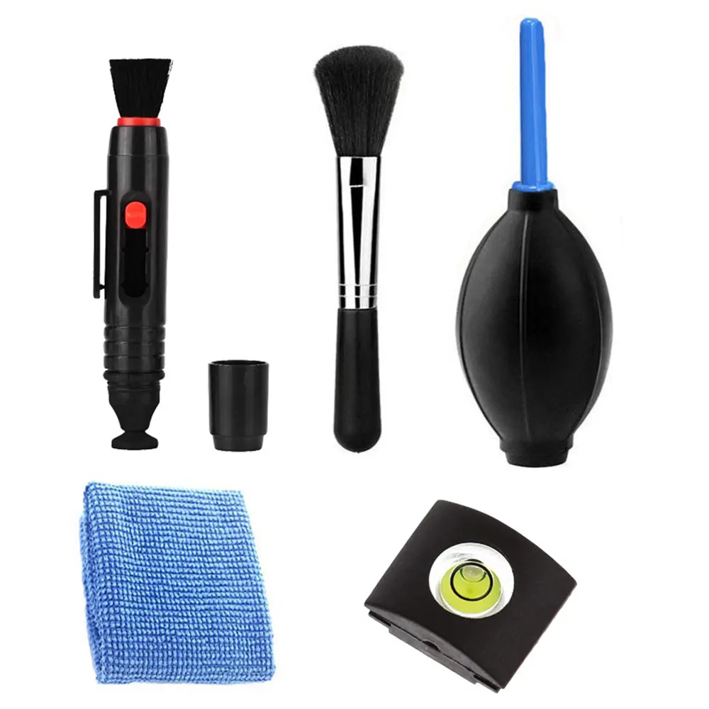 5pcs Camera Cleaning Kit Dust Cleaner Lens Clean Brush Pen Wipes Fuliginous Air Blower Kit For Canon Sony Spirit Warm Shoe Lens
5pcs Camera Cleaning Kit Dust Cleaner Lens Clean Brush Pen Wipes Fuliginous Air Blower Kit For Canon Sony Spirit Warm Shoe Lens
