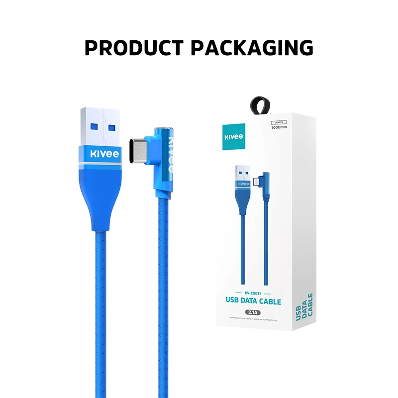 

Kivee 2.1A Portable USB Type C Data Cable Fast Charging Mobile Phone Micro Cables For Xiaomi Samsung Huawei Android