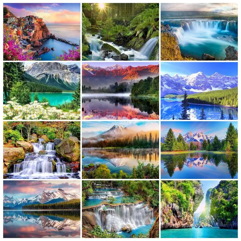PhotoCustom Oil Painting By Numbers Landscape 60x75cm DIY Paint By Numbers On Canvas Scenery Handpaint Frameless Home Decor
PhotoCustom Oil Painting By Numbers Landscape 60x75cm DIY Paint By Numbers On Canvas Scenery Handpaint Frameless Home Decor