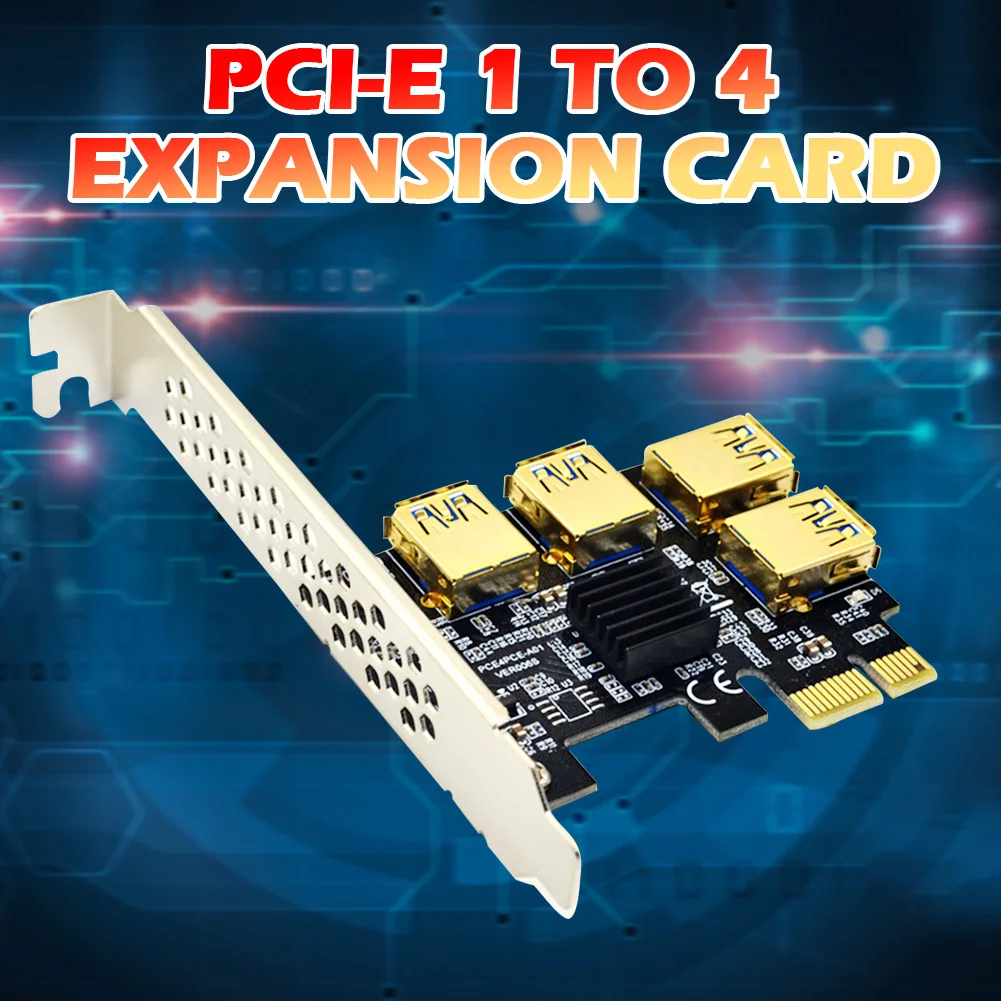 PCI-E to PCI-E Adapter PCI-Express 1x to 16x 1 to 4 USB 3.0 Mining Riser Card Slot Hub Adapter 4-port Extender Card for Windows
PCI-E to PCI-E Adapter PCI-Express 1x to 16x 1 to 4 USB 3.0 Mining Riser Card Slot Hub Adapter 4-port Extender Card for Windows