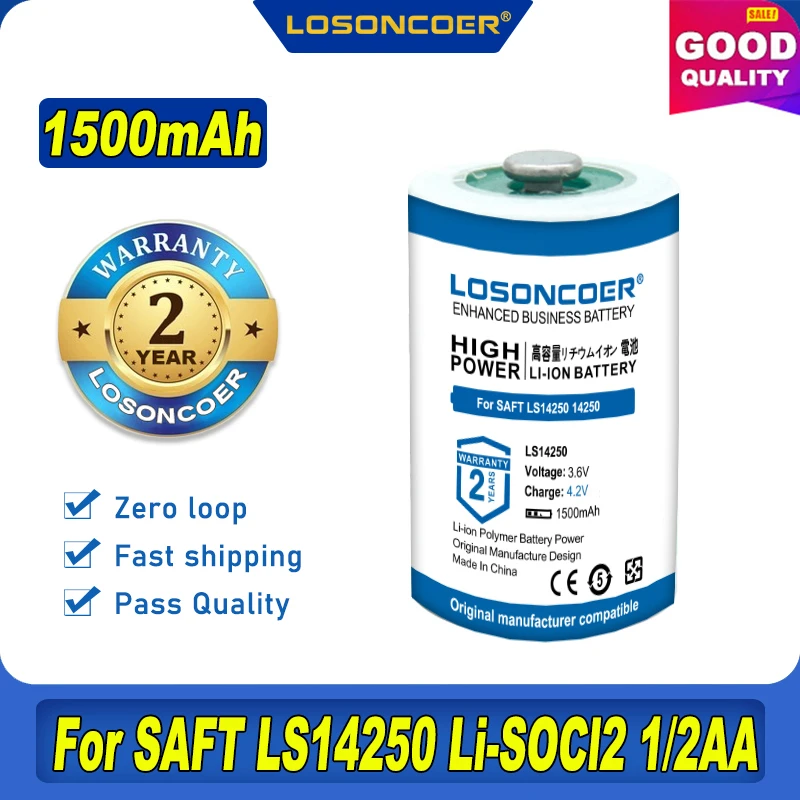 Аккумулятор LS14250 Li-SOCl2 1/2AA размер R6 L14250 ER14250 14250 для станков с ЧПУ сенсорный экран