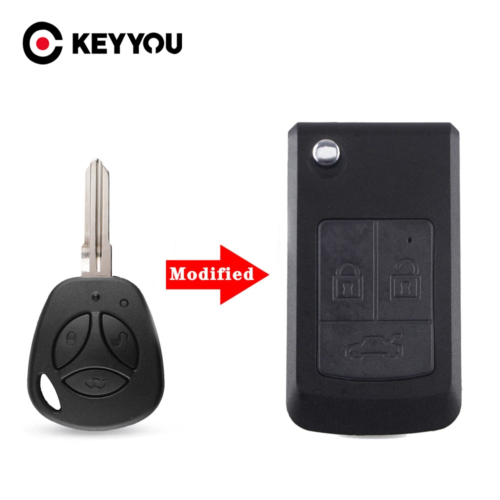 

KEYYOU Replacement Flip Folding Modified Car Remote Key Shell Case For LADA Priora Niva Vaz Granta Samara 2108 XRay Sedan