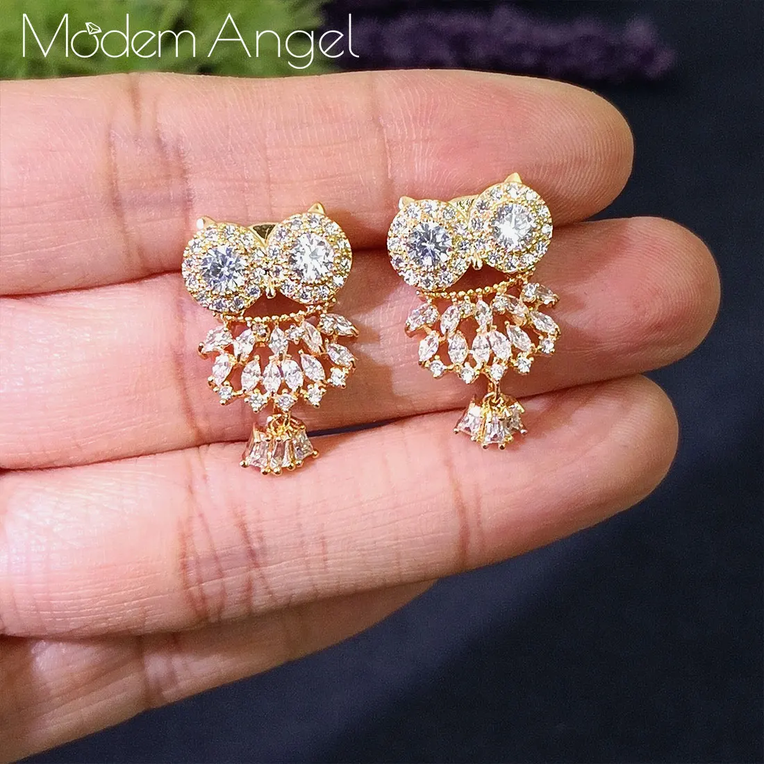ModemAngel Luxury Owl Shape Trendy Gold Color Cubic Zirconia Earrings Jewelry For Women Jewelry Gift
ModemAngel Luxury Owl Shape Trendy Gold Color Cubic Zirconia Earrings Jewelry For Women Jewelry Gift