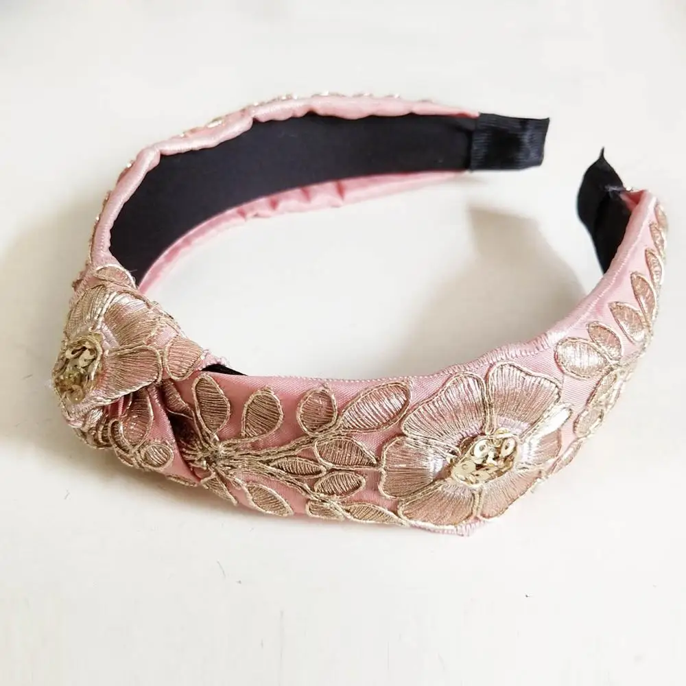 Embroidery Golden Flowers Knot Hairbands For Women Hair Accessories For Girls Hair Band Crown Flower Headbands For Women
Embroidery Golden Flowers Knot Hairbands For Women Hair Accessories For Girls Hair Band Crown Flower Headbands For Women