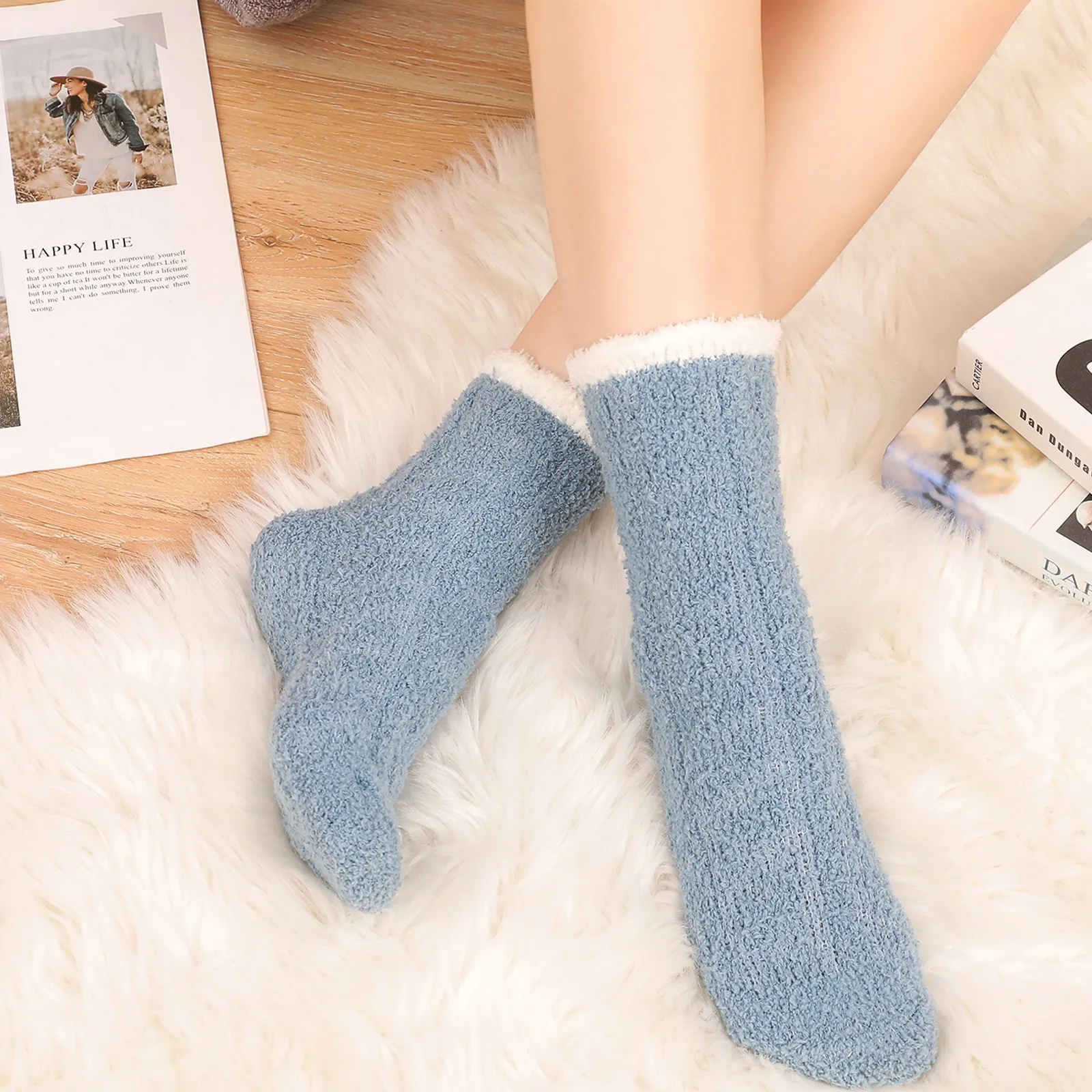 7pairs/set Women's Fuzzy Slipper Socks Low Tube Comfortable Soft Sleeping Socks 2021 Solid Color Home Winter Warm Socks#fs
7pairs/set Women's Fuzzy Slipper Socks Low Tube Comfortable Soft Sleeping Socks 2021 Solid Color Home Winter Warm Socks#fs
