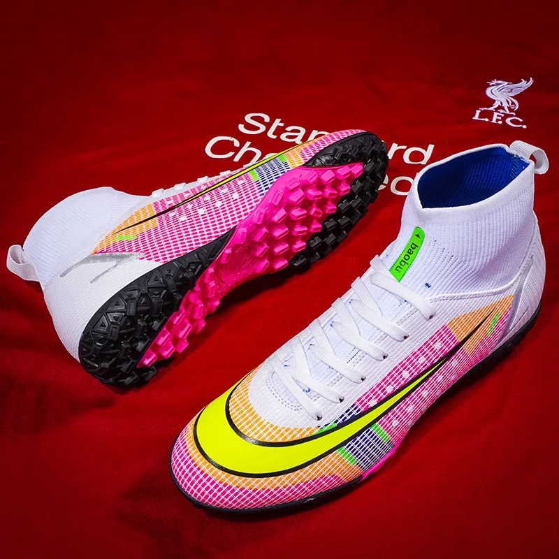 Men's and women's sports shoes, colorful football shoes, TF children's ankle boots, football shoes, boys turf football sneakers,
Men's and women's sports shoes, colorful football shoes, TF children's ankle boots, football shoes, boys turf football sneakers,