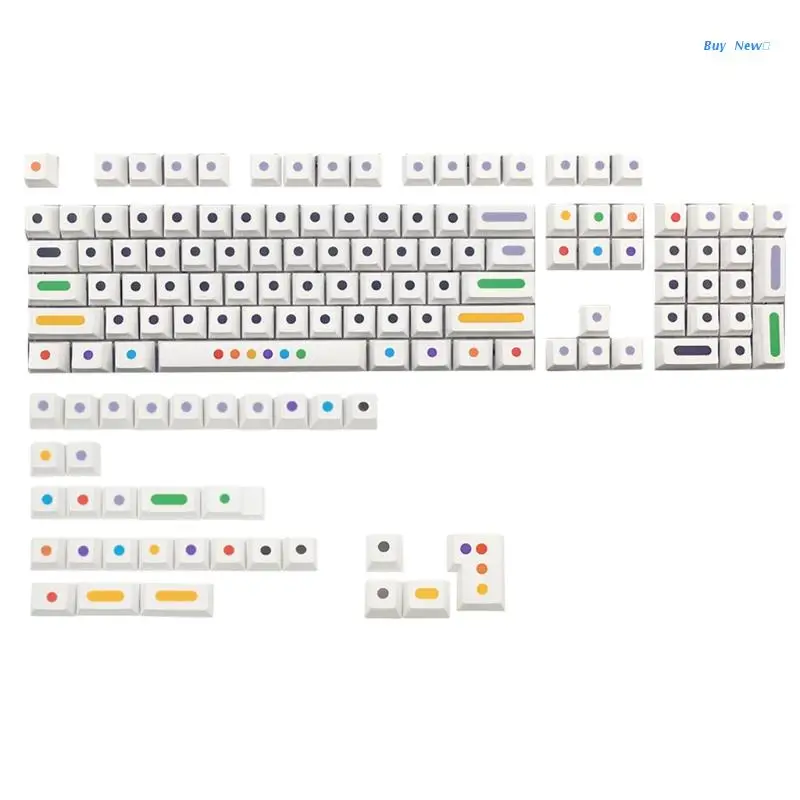 

20CE 136 Key Keycap Set Iso Layout Cherry Profile PBT 5 Sides Sublimation Keycaps for 61/87/104/108 Keys Mechanical Keyboard