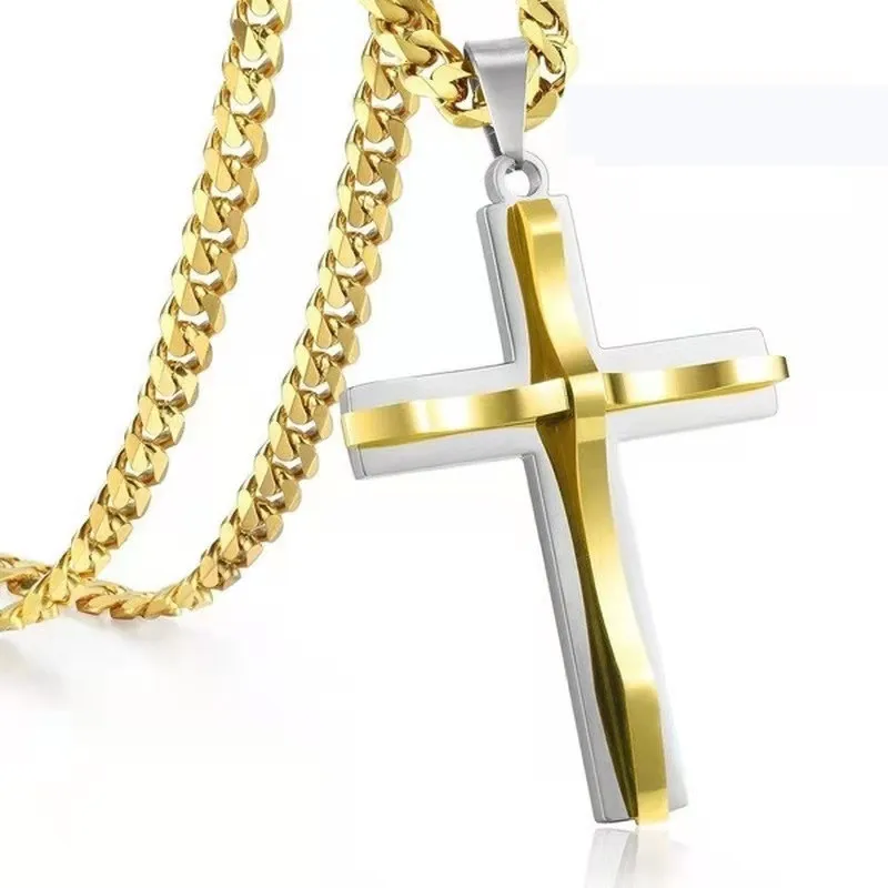 New Christian Jesus Only Titanium Cross Necklace Black Stainless Steel Prayer Necklace Cross Pendants For Men Colar
New Christian Jesus Only Titanium Cross Necklace Black Stainless Steel Prayer Necklace Cross Pendants For Men Colar