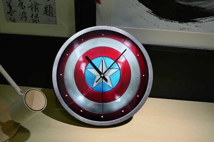 Disney True 3D Metallic Texture Captain America Shield Wall Clock Living Room Creative Bedroom Wall Watch Quartz Clock
Disney True 3D Metallic Texture Captain America Shield Wall Clock Living Room Creative Bedroom Wall Watch Quartz Clock
