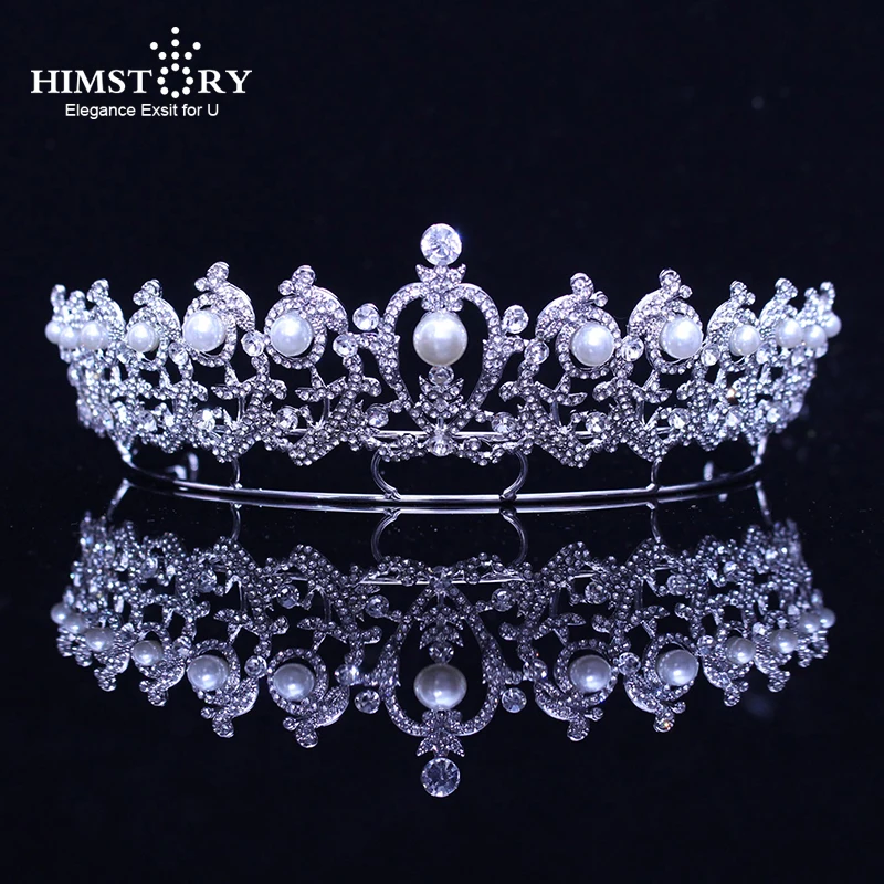 HIMSTORY Crystal Pearl Tiaras Crowns Vintage Diadem Prom Pageant Brides Party Dress Headband Wedding Accessories
HIMSTORY Crystal Pearl Tiaras Crowns Vintage Diadem Prom Pageant Brides Party Dress Headband Wedding Accessories