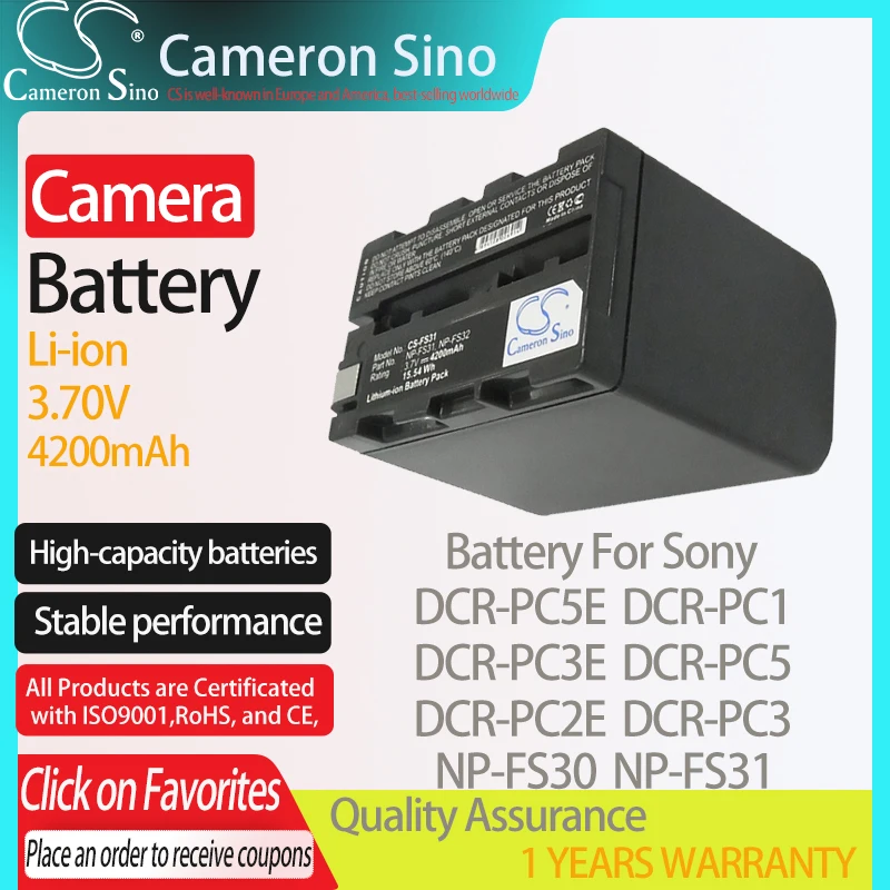 

CameronSino Батарея для Sony DCR-PC5E DCR-PC3E DCR-PC1 DCR-PC2E DCR-PC5 DCR-PC3 подходит Sony NP-FS31 цифровой аккумулятор и зарядное устройство для камеры 3,70 V