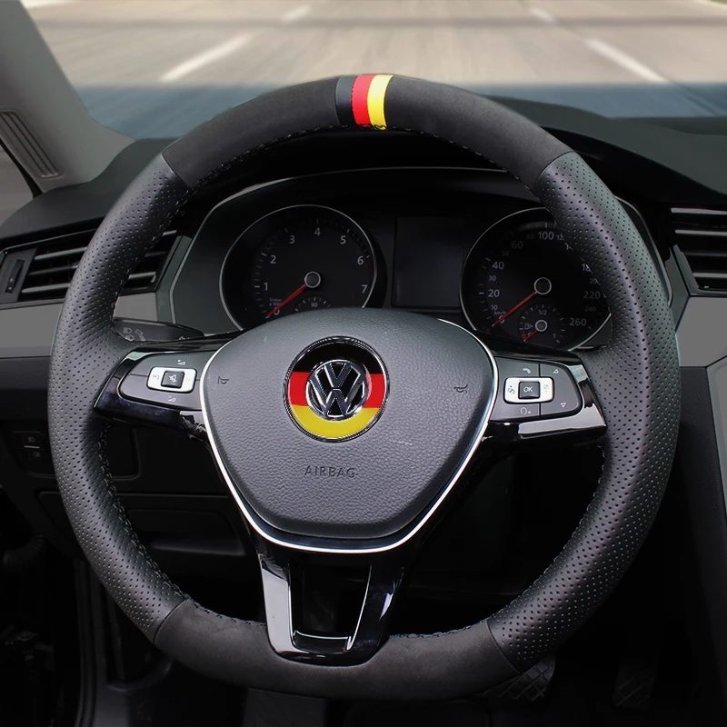 Кожаный чехол на руль для Volkswagen Teramont PHIDEON Tiguan L Sharan, Touareg Viloran
Кожаный чехол на руль для Volkswagen Teramont PHIDEON Tiguan L Sharan, Touareg Viloran