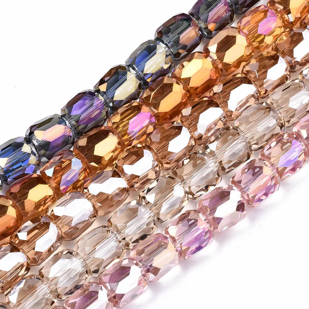 5 Strands 10mm Opacity/Transparent Electroplate Glass Beads AB Color Plated Faceted Column Beads for Jewelry Making Mixed Color
5 Strands 10mm Opacity/Transparent Electroplate Glass Beads AB Color Plated Faceted Column Beads for Jewelry Making Mixed Color