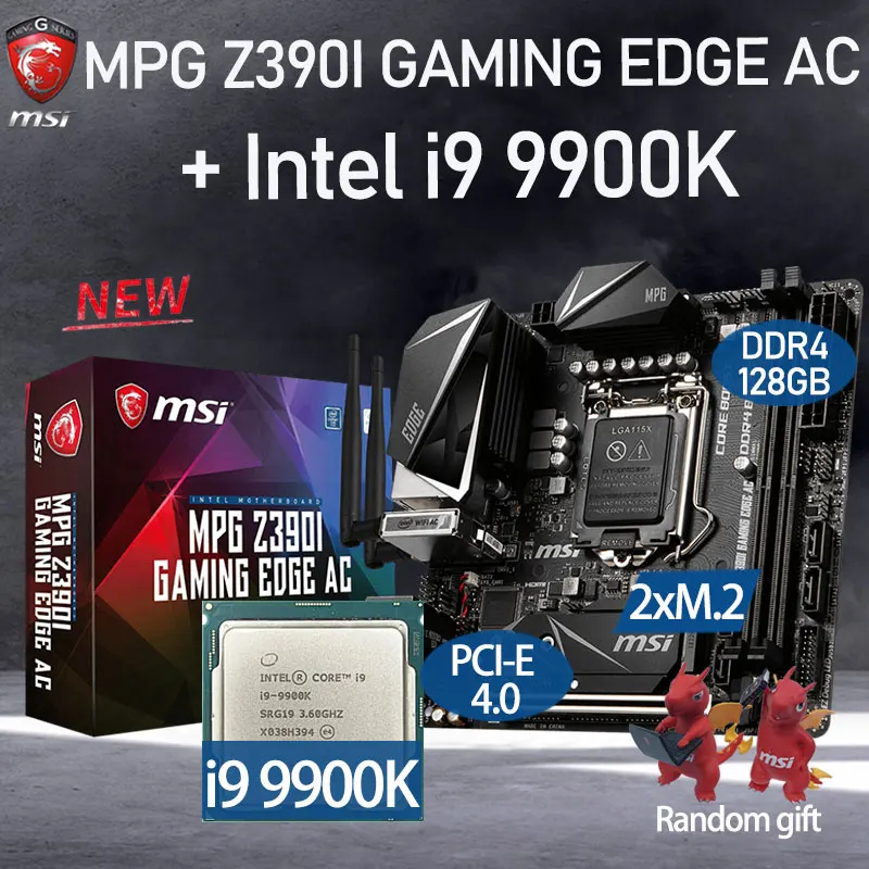 Комплект материнской платы LGA 1151 MSI MPG Z390I игровой EDGE AC + Intel Core i9 9900K Combo DDR4 32 Гб M.2, комплект материнской платы для настольного компьютера Intel Z390
Комплект материнской платы LGA 1151 MSI MPG Z390I игровой EDGE AC + Intel Core i9 9900K Combo DDR4 32 Гб M.2, комплект материнской платы для настольного компьютера Intel Z390
