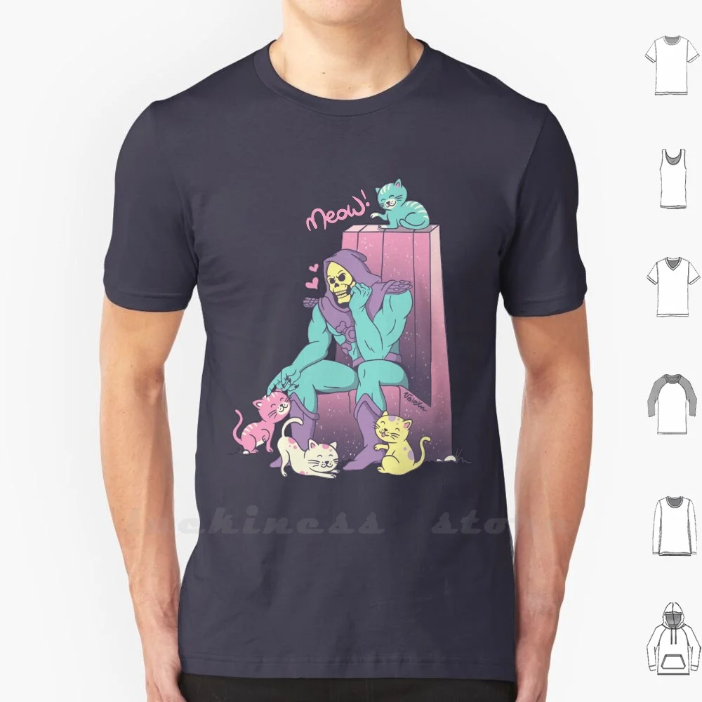 Skelemeow! Футболка для мужчин женщин подростков 6Xl скелетор он человек мастера