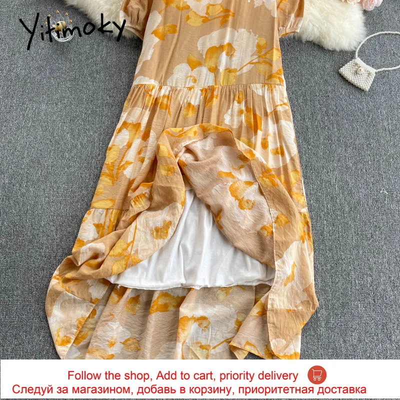 Yitimoky Vintage Boho Print High Waist Midi Dress for Women 2021 Oversize Puff Sleeve V-Neck A-Line Summer Clothes Korean White
Yitimoky Vintage Boho Print High Waist Midi Dress for Women 2021 Oversize Puff Sleeve V-Neck A-Line Summer Clothes Korean White