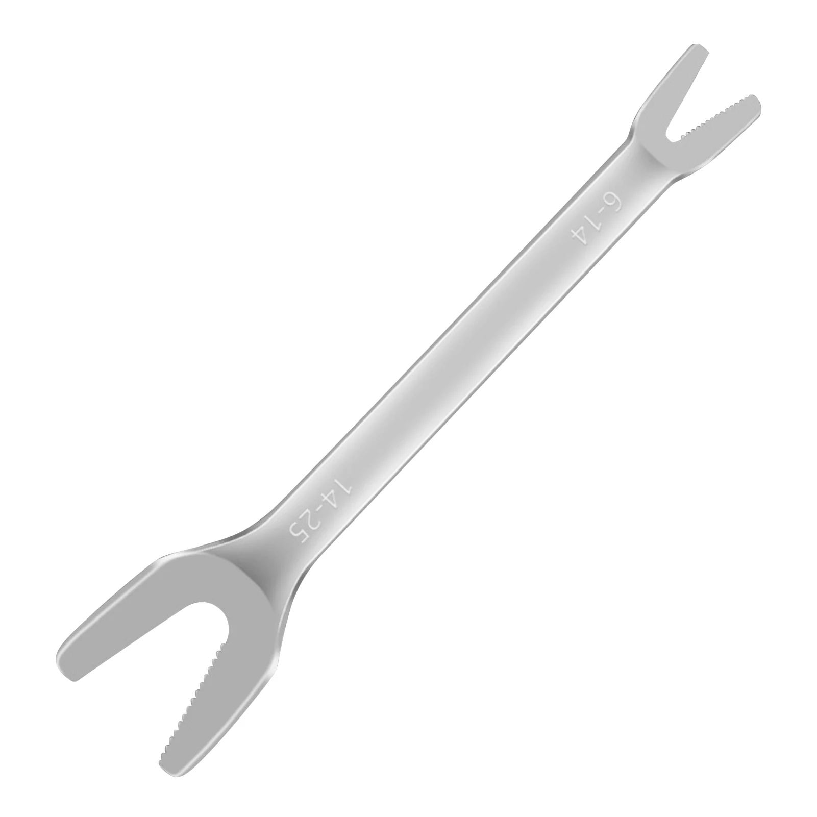 Multifunctional Double-Ended Wrench Open-End Wrench Spanner Serrated Wrench 7/32-1 with Jagged Opening 6-25mm Size
Multifunctional Double-Ended Wrench Open-End Wrench Spanner Serrated Wrench 7/32-1 with Jagged Opening 6-25mm Size