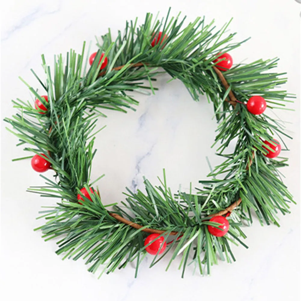 Christmas Wreath With Pine Needles Berry Flower Ring Door Hanging Decoration Xmas Navidad New Year Party Decor Supplies
Christmas Wreath With Pine Needles Berry Flower Ring Door Hanging Decoration Xmas Navidad New Year Party Decor Supplies