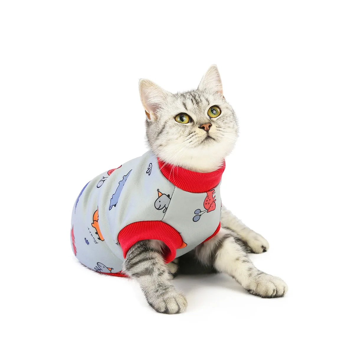 Одежда для кошек с мультяшным принтом милый жилет домашних животных фруктами