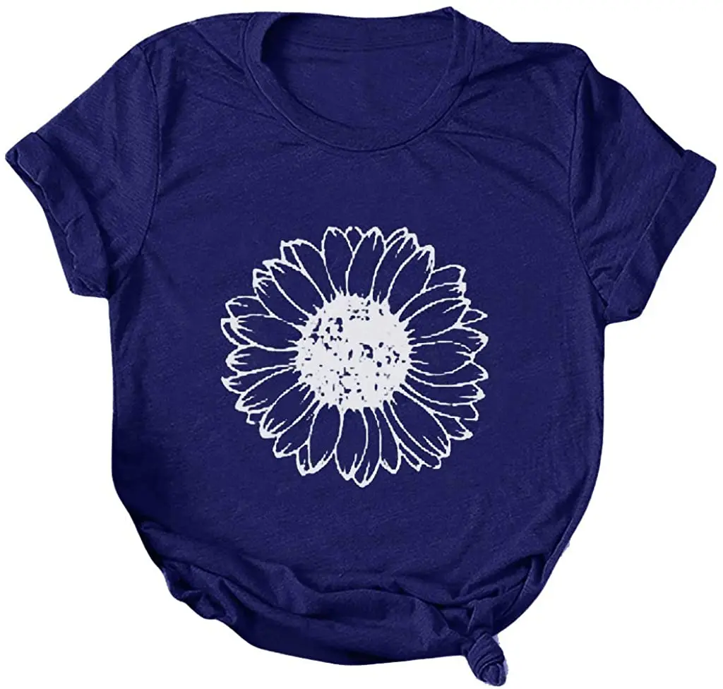 Women Tops Sunflower Printed Short Sleeve Fashion T-Shirt New Arrivals Harajuku Tee Summer 2020 Breathable Pure Cotton Tshirt
Women Tops Sunflower Printed Short Sleeve Fashion T-Shirt New Arrivals Harajuku Tee Summer 2020 Breathable Pure Cotton Tshirt