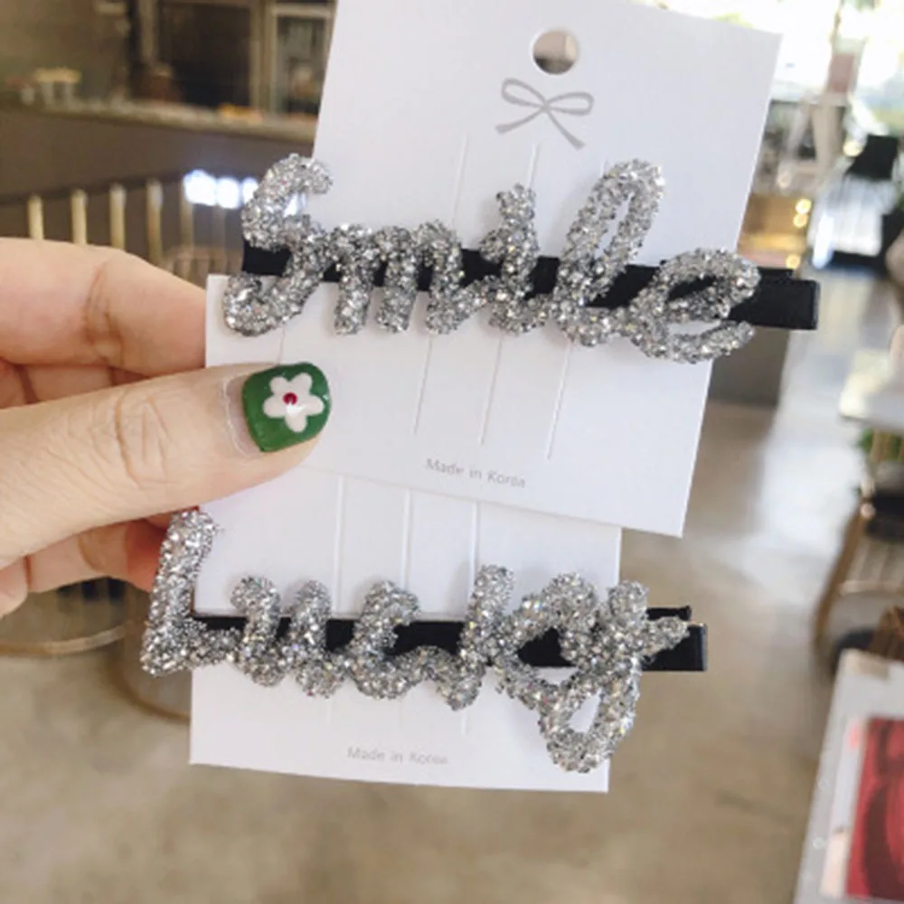 1Pc Shining Letter Hairpins Crystal Shiny Rhinestones Letters Hair Clips Women Styling Tool Hairgrip Diamond Hair Accessories
1Pc Shining Letter Hairpins Crystal Shiny Rhinestones Letters Hair Clips Women Styling Tool Hairgrip Diamond Hair Accessories