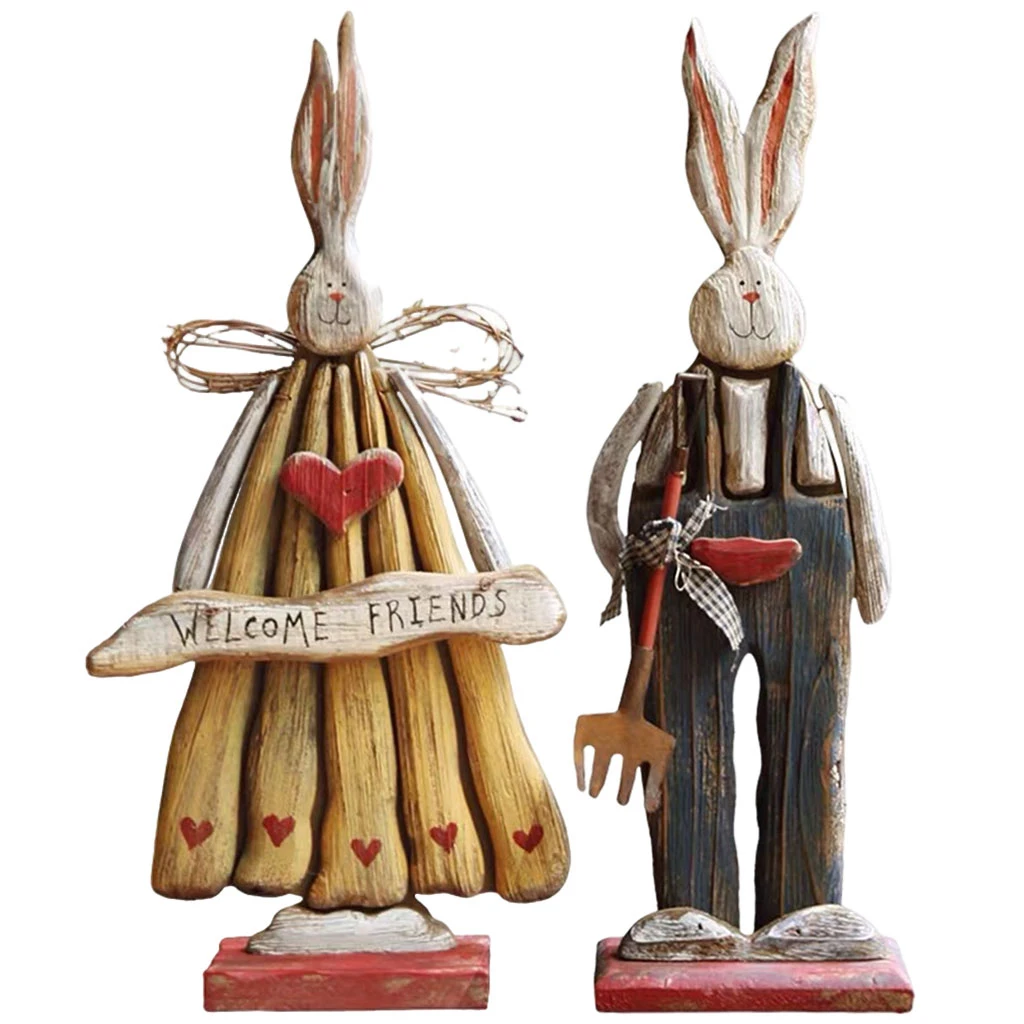 Bunny Rabbits Garden Animal Statues Outdoor Decor Ornament for Home, Garden, Table for Patio Yard Wooden Decor
Bunny Rabbits Garden Animal Statues Outdoor Decor Ornament for Home, Garden, Table for Patio Yard Wooden Decor