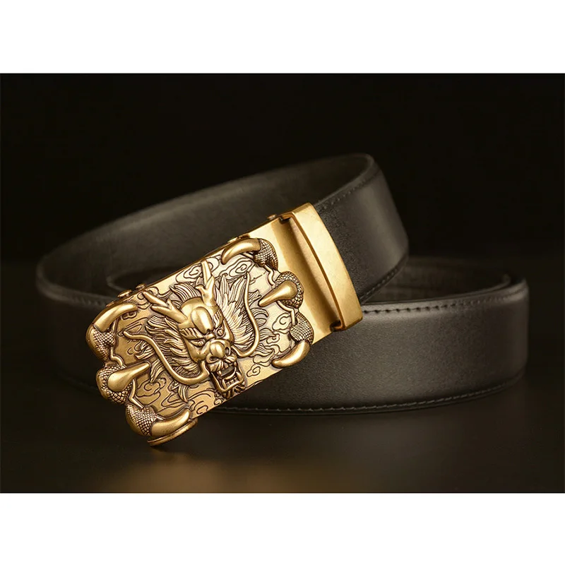 Mens Belts Genuine Leather Top Layer Cowhide Dragon Claw Automatic Buckle Matte Surface Pattern Casual Belt Strap Belt For Male
Mens Belts Genuine Leather Top Layer Cowhide Dragon Claw Automatic Buckle Matte Surface Pattern Casual Belt Strap Belt For Male