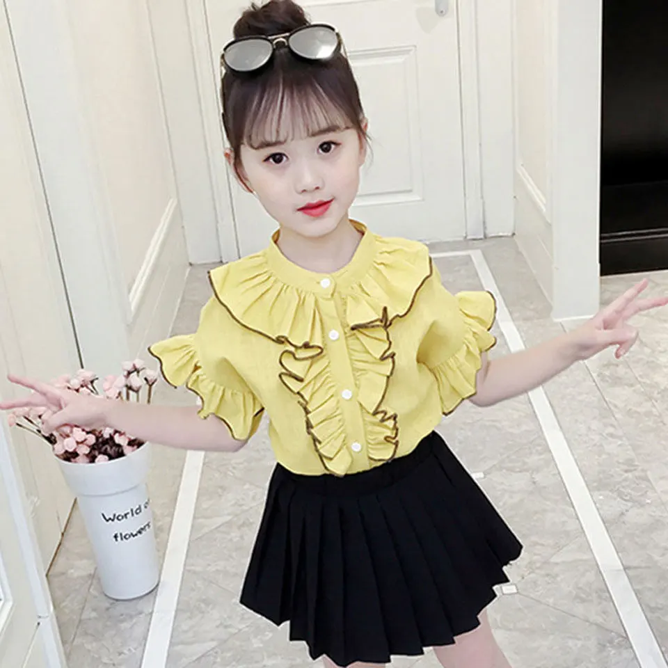 Summer Casual Children Sets Cotton T-shirt+ Black Color Dress 2Pcs Suit Girls Clothing Outfits Kids Summer Suit For 4-12 Yrs
Summer Casual Children Sets Cotton T-shirt+ Black Color Dress 2Pcs Suit Girls Clothing Outfits Kids Summer Suit For 4-12 Yrs